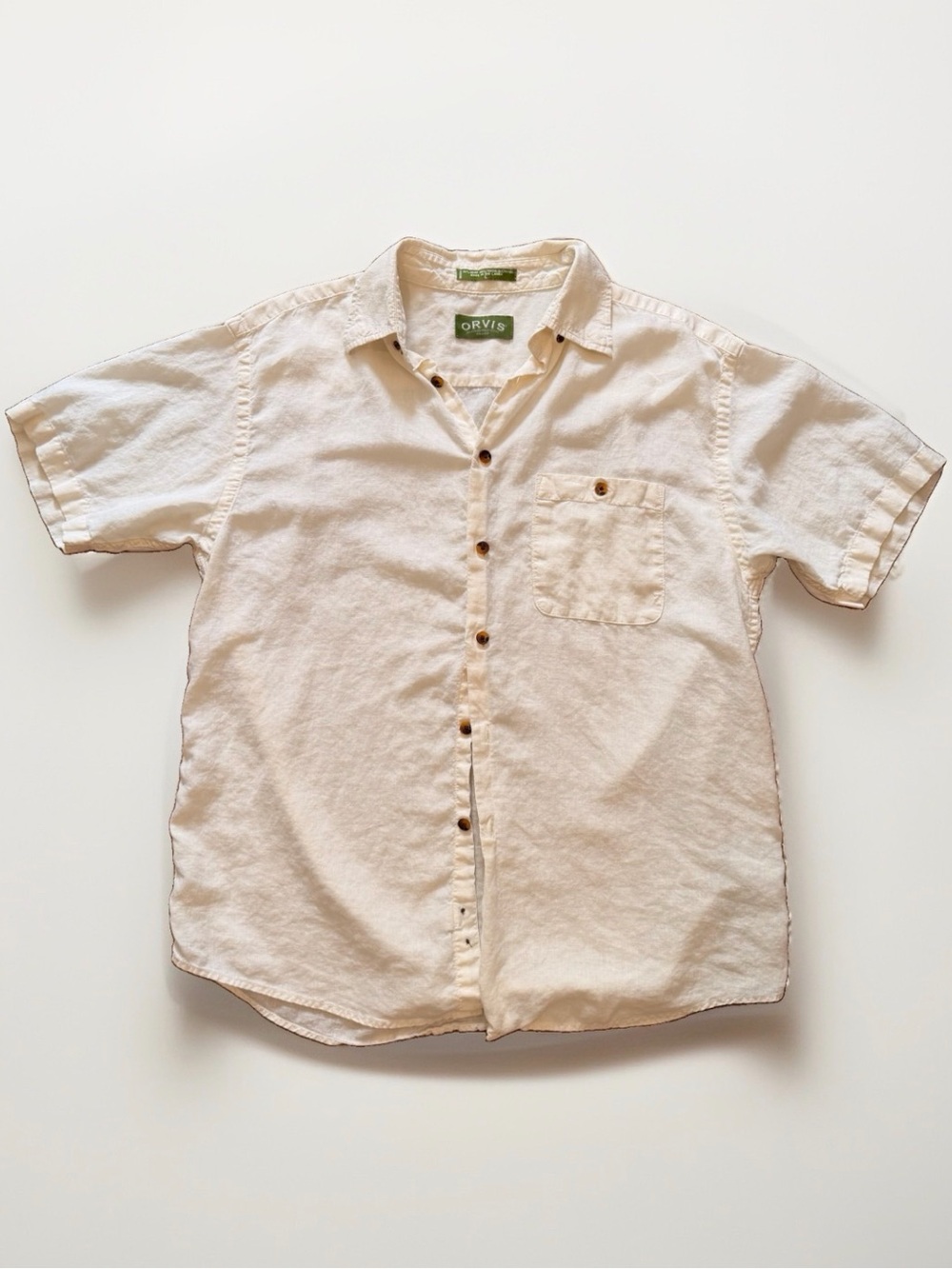 Hemp blend SOFT Orvis Men's Short-Sleeve Button-Down Shirt